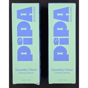 NEW! Lot of 2 Pipa Skin Care Squeaky Clean Foaming Cleanser 3.4 fl oz FREE SHIP!